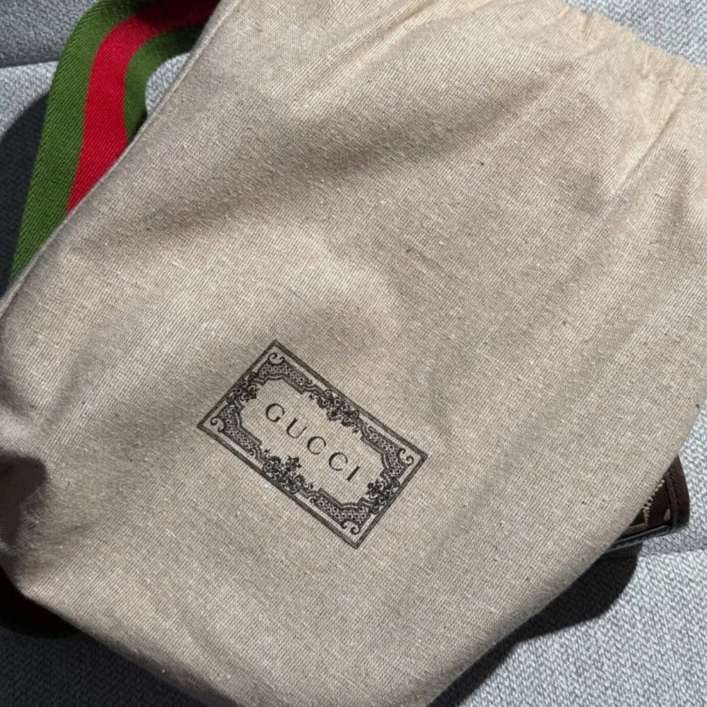 Gucci Monogram Jumbo GG Textured Dollar Web Strap Mini Tote Crossbody - Picture 6 of 6